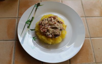 Courge spaghetti à la Carbonara